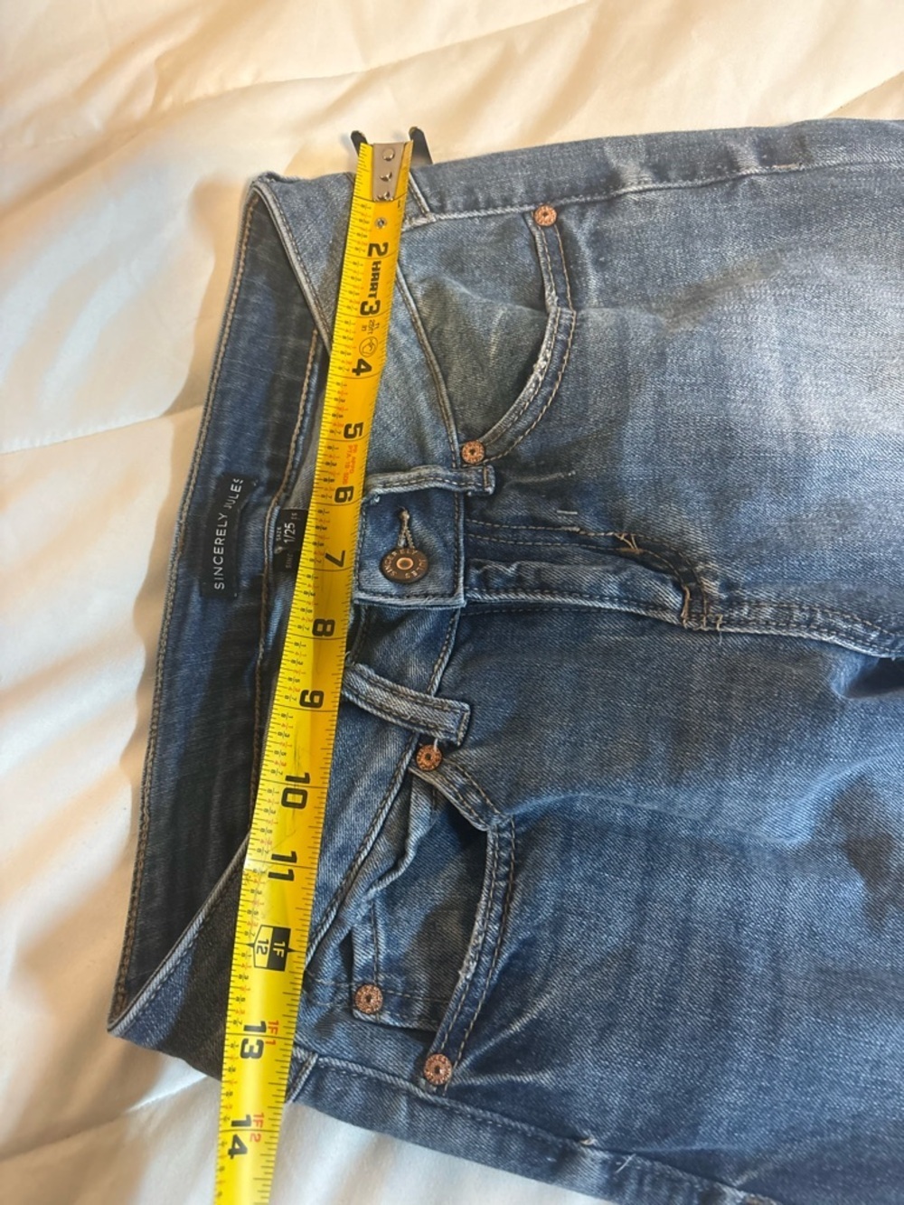 Sincerely Jules Distressed Skinny Jeans - Blue Wash size 1/25 - Picture 6 of 7